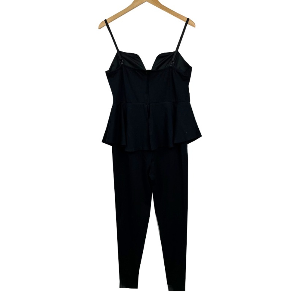 Charlotte Russe Plus Black Sleeveless Peplum Jumpsuit - Picture 1 of 5